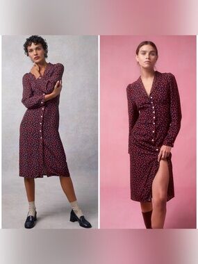 Rouje | Dresses | Nwot Rouje Gabin Dress Rosier Rouje Red Roses